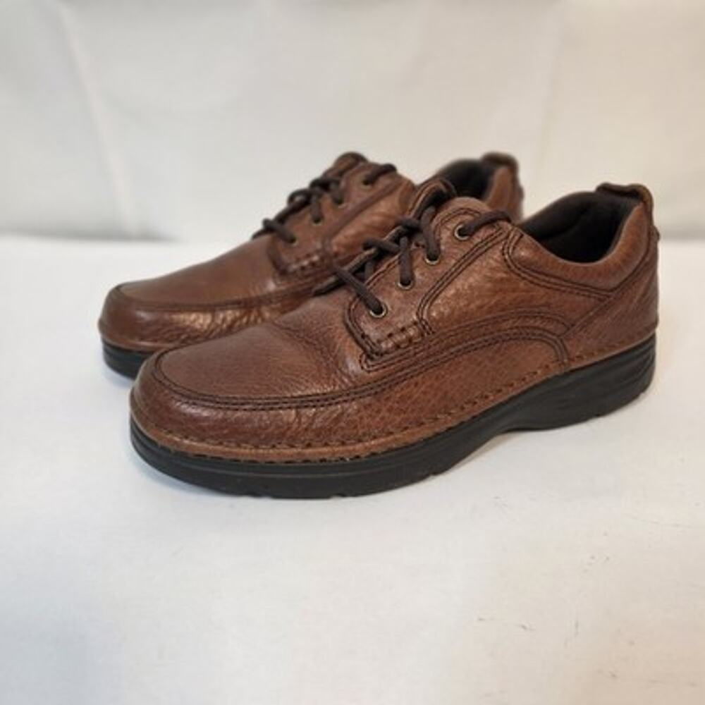 GH Bass Mens SZ 8M Stanley Brown Leather Lace Up Shoes Oxford Comfort